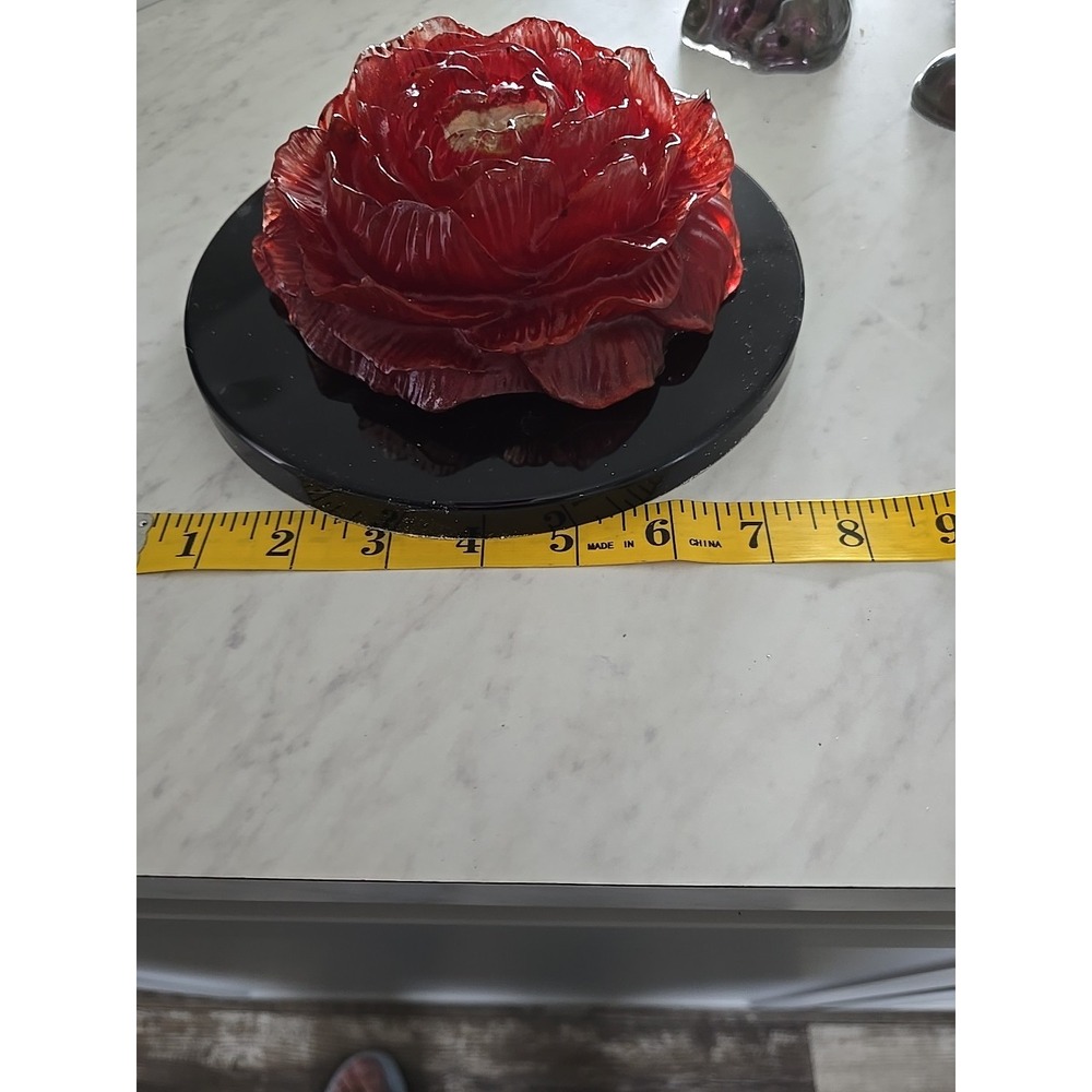 Handmade‎ Resin Flower Black Red DecorationGift.  602 - Picture 5 of 5